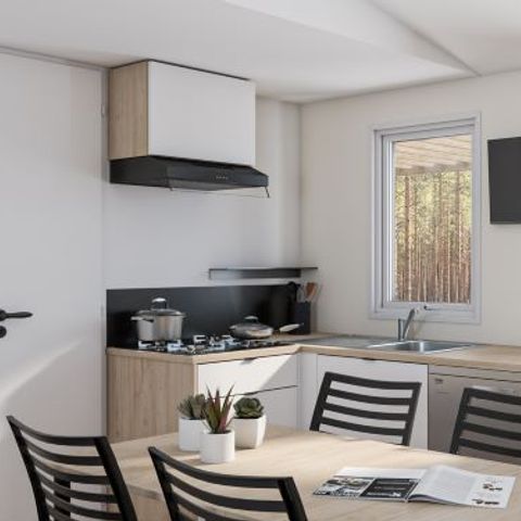 MOBILHOME 6 personnes - Premium - 33 m² (3 chambres) + Terrasse couverte