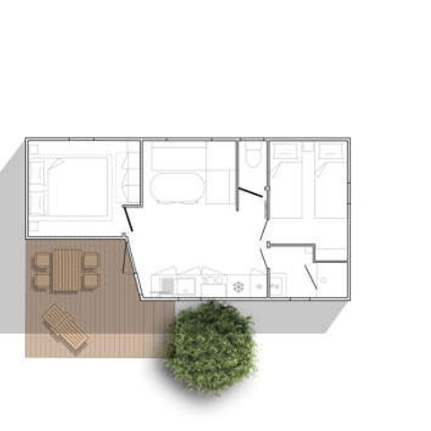 MOBILHOME 4 personnes - JUNGLE 2 chambres