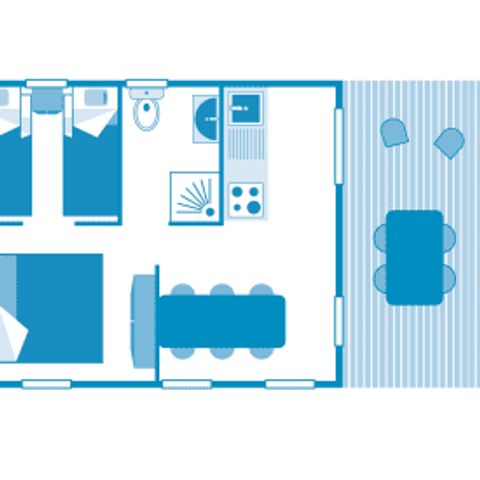TENTE TOILE ET BOIS 6 personnes - Lodge 6p 2ch ****