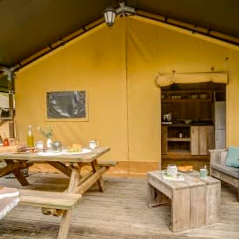 Tente en toile et en bois 6 personnes - Lodge 6p 2ch ****