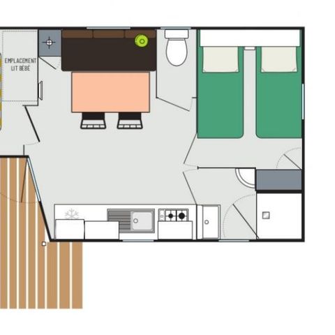 MOBILHOME 5 personnes - Evasion 2 chambres 23m²