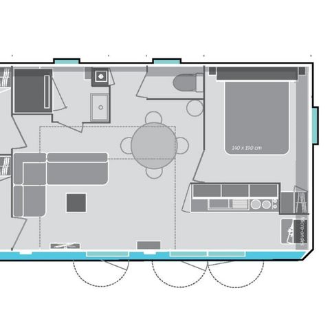 MOBILHOME 6 personnes - Premium 3 chambres 34m²