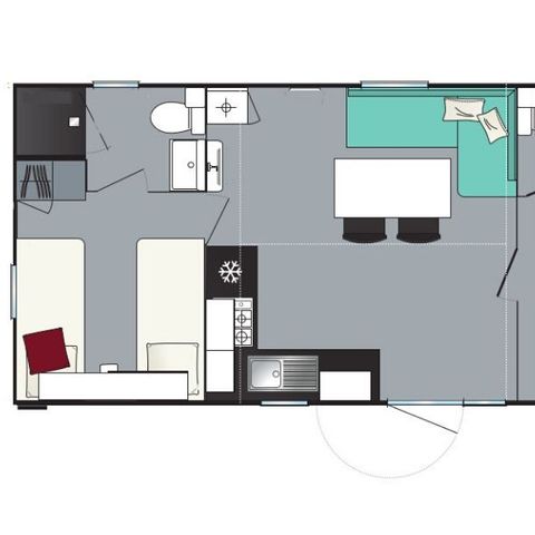MOBILHOME 6 personnes - Evasion+ 2 chambres 2 sdb 31m²
