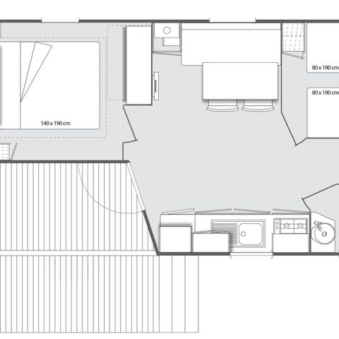 MOBILHOME 6 personnes - Evasion 2 chambres 23m²