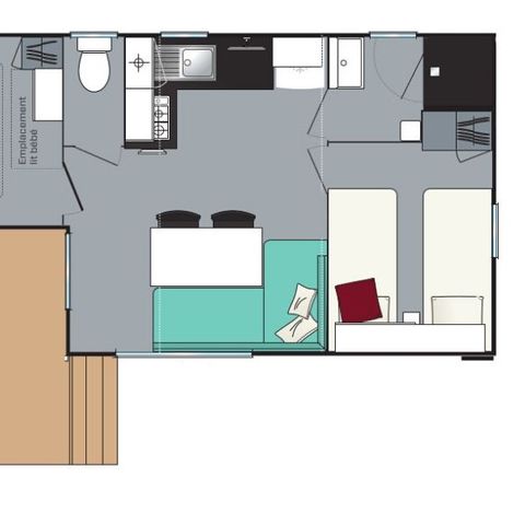MOBILHOME 7 personnes -  Evasion 2 chambres LS BB 28m² 