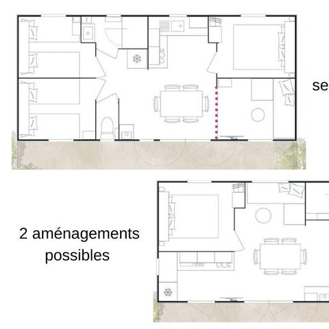MOBILHOME 8 personnes - Mobil-home Loisir+ 8 personnes 3 chambres 30m²