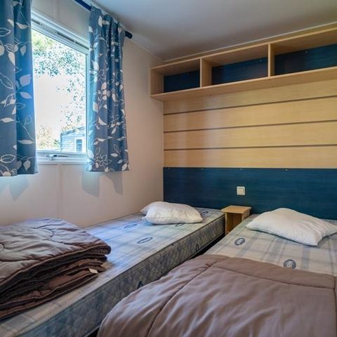 MOBILHOME 6 personnes - Mobil-home Forêt 34.5m² (3 chambres) (+ de 10 ans) + Terrasse + TV 4/6 pers