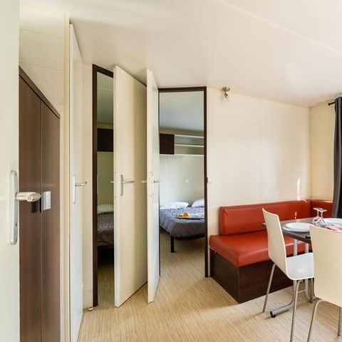 MOBILHOME 4 personnes - Mobil home Cottage intégré 27.5m² (2 chambres) (+ de 13 ans) + terrasse intégrée+ TV 4 pers