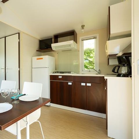 MOBILHOME 4 personnes - Mobil home Cottage intégré 27.5m² (2 chambres) (+ de 13 ans) + terrasse intégrée+ TV 4 pers