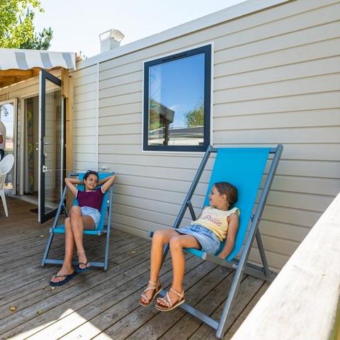 MOBILHOME 8 personnes - Mobil-home Sable 40m² (4 chambres) + TV + Terrasse couverte (+ de 8 ans) 8 pers