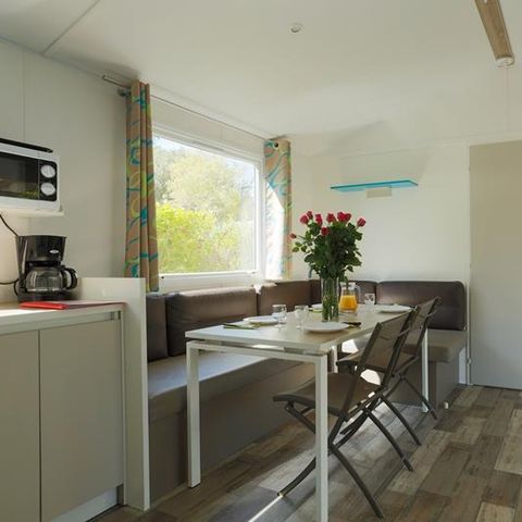 MOBILHOME 8 personnes - Mobil-home Sable 40m² (4 chambres) + TV + Terrasse couverte (+ de 8 ans) 8 pers