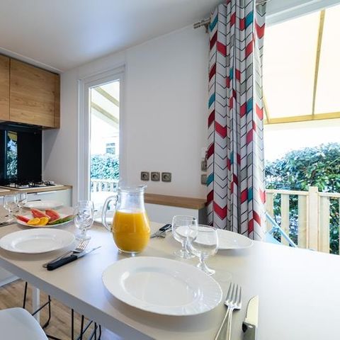 MOBILHOME 6 personnes - Grand Large 34.5m² (3 chambres) (- de 8 ans) + TV / Dimanche au Dimanche 4/6 pers.