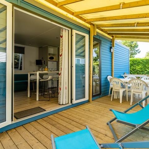 MOBILHOME 6 personnes - Grand Large 34.5m² (3 chambres) (- de 8 ans) + TV / Dimanche au Dimanche 4/6 pers.