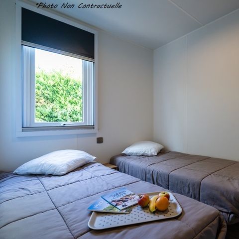 MOBILHOME 6 personnes - Grand Large 34.5m² (3 chambres M) (- de 8 ans) + TV + Terrasse