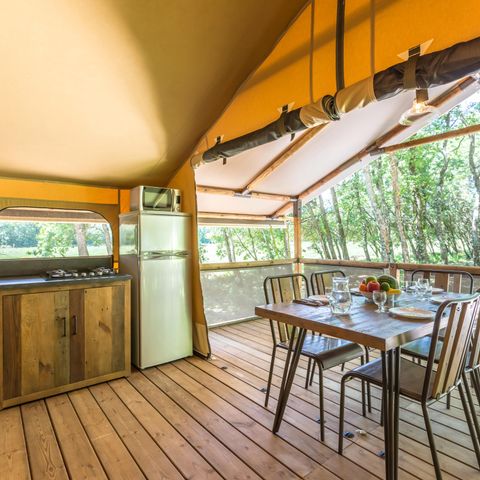 TENTE TOILE ET BOIS 5 personnes - Tente Kenya 4/5p - 2 chambres