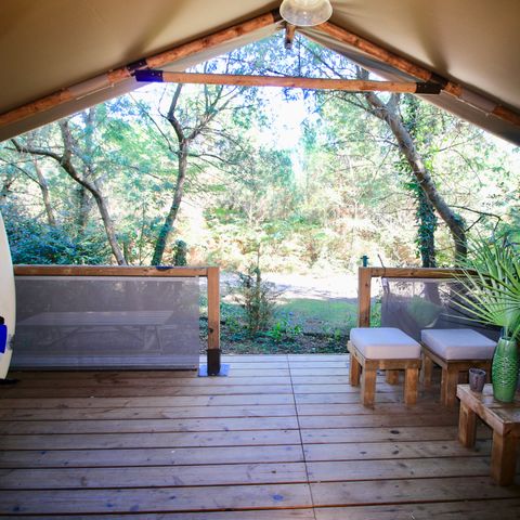 TENTE TOILE ET BOIS 5 personnes - Tente Kenya 4/5p - 2 chambres