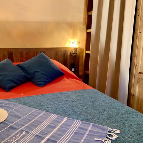 Tente en toile et en bois 5 personnes - Tente Kenya 4/5p - 2 chambres