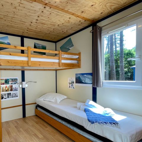 CHALET 5 personnes -  Chalet Tahiti 4/5p - 2 Chambres - TV - Climatisation