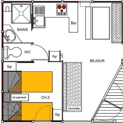 CHALET 5 personnes - Chalet Gauthier GARANX 4/5p - 2 Chambres - TV - Climatisation