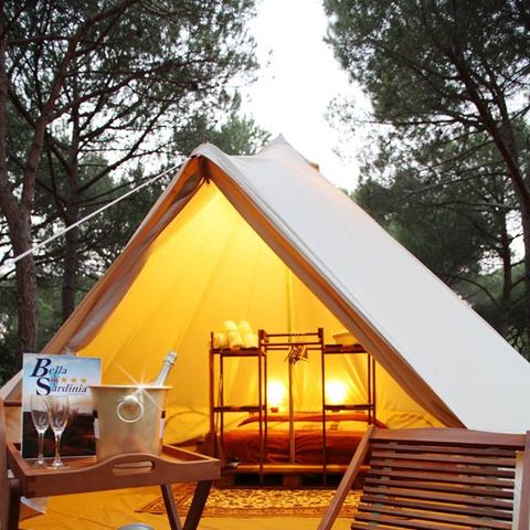 TENTE TOILE ET BOIS 4 personnes - BELLA TENT - Sans sanitaires