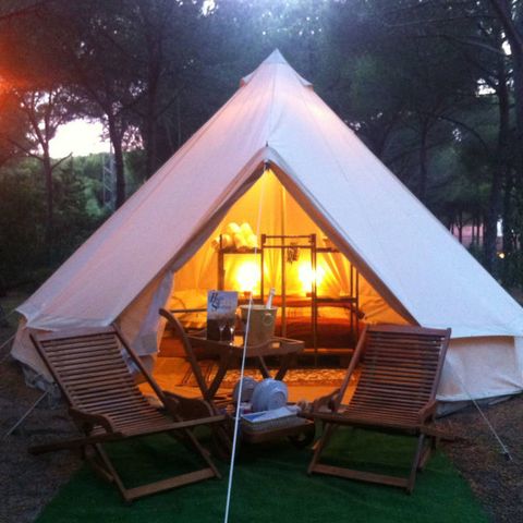 TENTE TOILE ET BOIS 4 personnes - BELLA TENT - Sans sanitaires