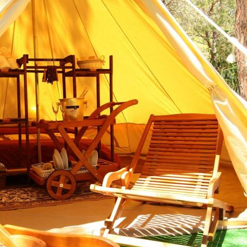 TENTE TOILE ET BOIS 4 personnes - BELLA TENT - Sans sanitaires