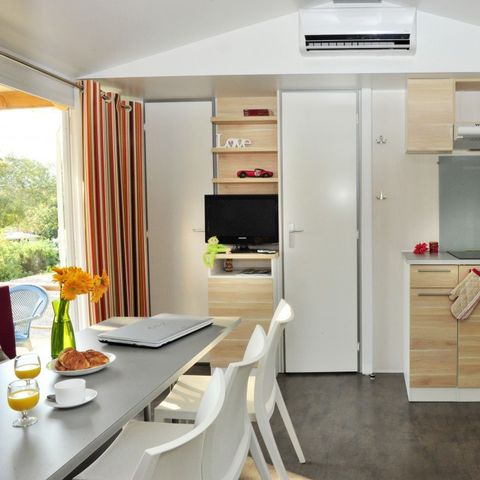 Mobilhome 4 personnes - Mobil-home | Comfort XL | 2 Ch. | 4 Pers. | Terrasse surélevée | Clim. | TV