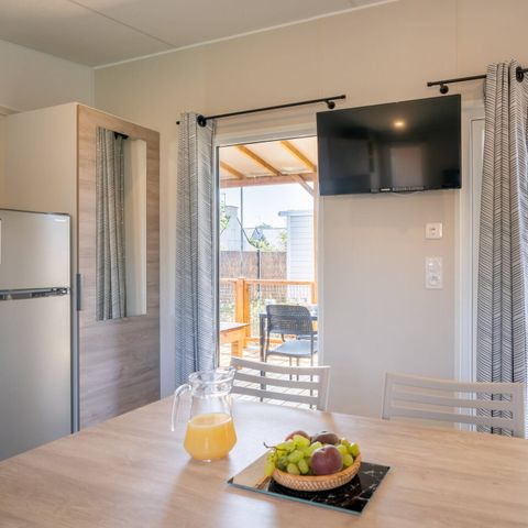 Mobilhome 6 personnes - Mobil-home | Premium | 3 Ch. | 6 Pers. | Terrasse surélevée | Clim. | TV