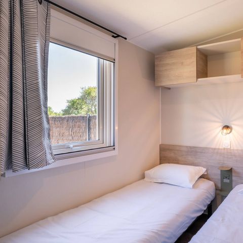 Mobilhome 6 personnes - Mobil-home | Premium | 3 Ch. | 6 Pers. | Terrasse surélevée | Clim. | TV