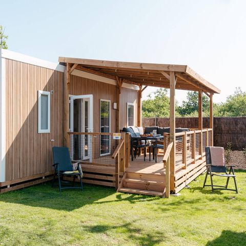 Mobilhome 6 personnes - Mobil-home | Premium | 3 Ch. | 6 Pers. | Terrasse surélevée | Clim. | TV