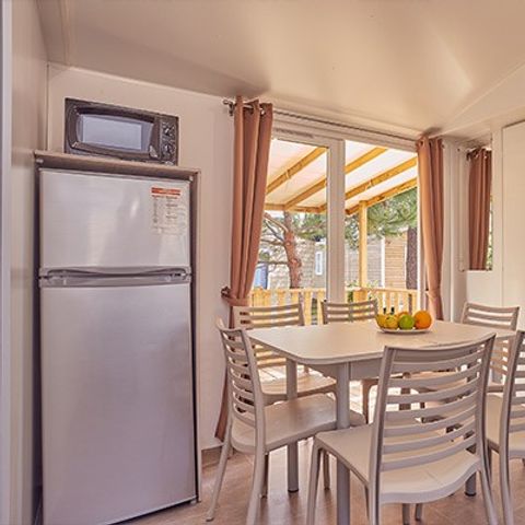 MOBILHOME 6 personnes -  Comfort | 3 Ch. | 6 Pers. | Terrasse surélevée | 1 SDB | Clim. | TV