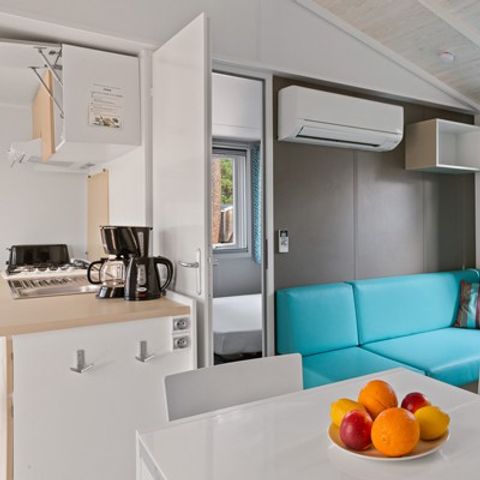 MOBILHOME 6 personnes -  Comfort | 3 Ch. | 6 Pers. | Terrasse surélevée | 1 SDB | Clim. | TV