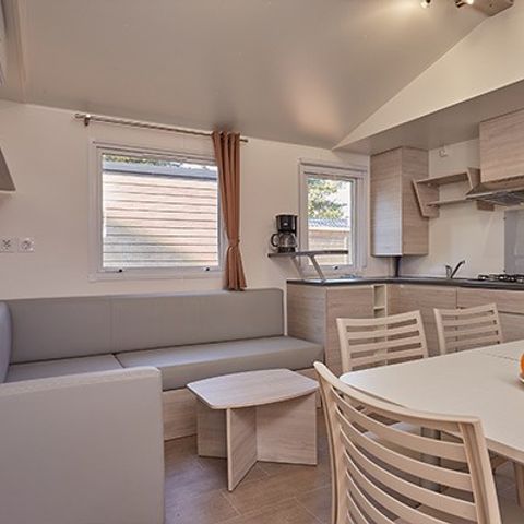 MOBILHOME 6 personnes -  Comfort | 3 Ch. | 6 Pers. | Terrasse surélevée | 1 SDB | Clim. | TV