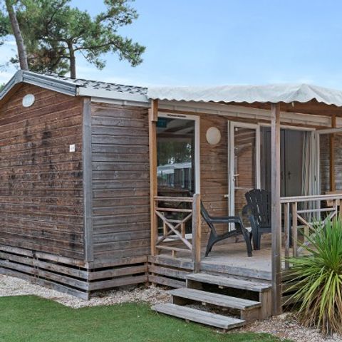 MOBILHOME 6 personnes - Comfort XL | 2 Ch. | 4/6 Pers. | Terrasse surélevée | Clim. | TV