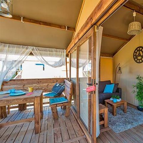 LODGE 5 personnes - Tente Lodge | 2 Chambres | Capacité 4/5 personnes | Sans Salle de Bain