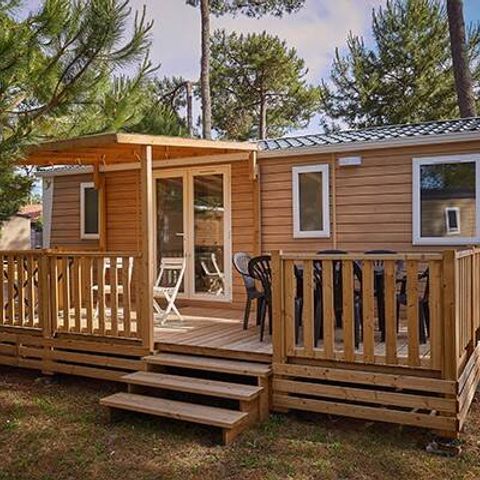 MOBILHOME 6 personnes -  Comfort | 3 Ch. | 6 Pers. | Terrasse surélevée | 1 SDB | Clim. | TV