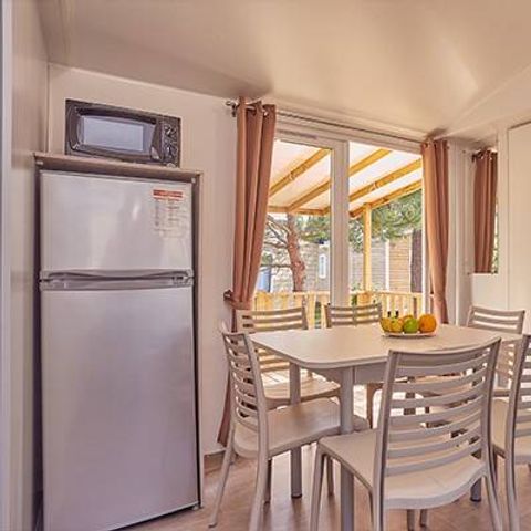MOBILHOME 6 personnes -  Comfort | 3 Ch. | 6 Pers. | Terrasse surélevée | 1 SDB | Clim. | TV