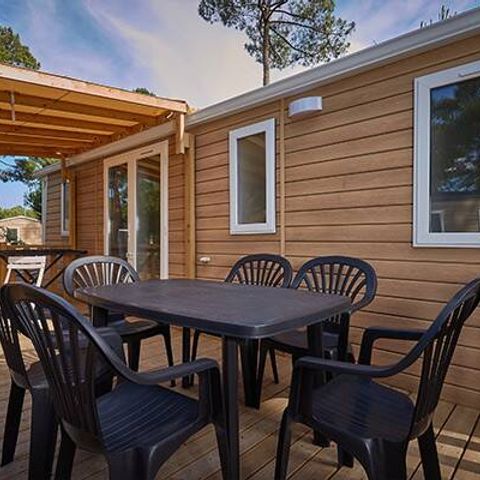 MOBILHOME 6 personnes -  Comfort | 3 Ch. | 6 Pers. | Terrasse surélevée | 1 SDB | Clim. | TV