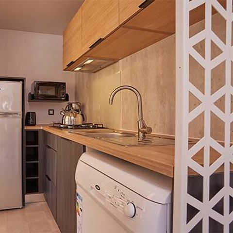 MOBILHOME 6 personnes - Exclusivité Premium | 3 Ch. | 6 Pers. | Terrasse surélevée | Jacuzzi