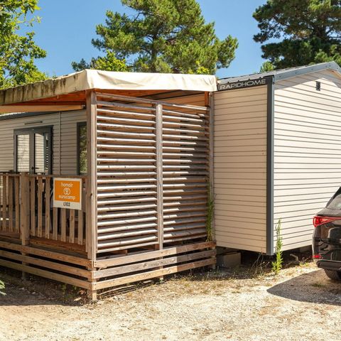 MOBILHOME 4 personnes - Comfort | 2 Ch. | 4 Pers. | Terrasse surélevée | 1 SDB | Clim. | TV