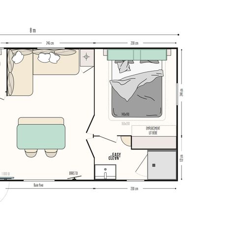 Mobilhome 6 personnes - RIVIERA