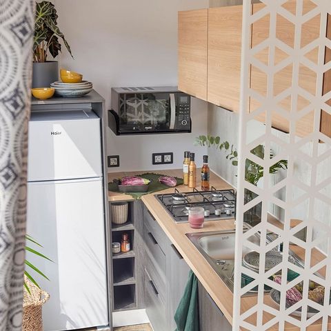 Mobilhome 5 personnes - 2 chambres - terrasse semi couverte