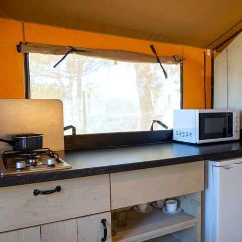Tente en toile et en bois 4 personnes - Safari Salguer