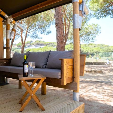 TENTE TOILE ET BOIS 4 personnes - Safari Salguer
