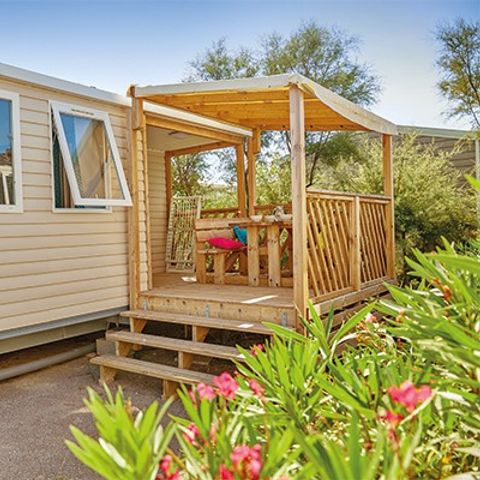 MOBILHOME 6 personnes - Comfort | 3 Ch. | 6 Pers. | Terrasse surélevée | Clim.