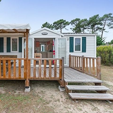 MOBILHOME 6 personnes - Classic | 3 Ch. | 6 Pers. | Terrasse surélevée | Clim.