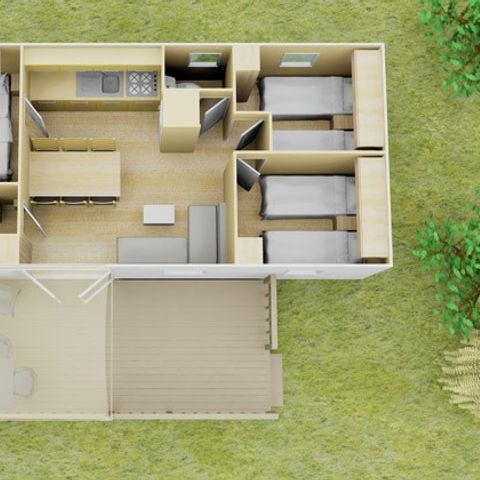 MOBILHOME 6 personnes - Classic | 3 Ch. | 6 Pers. | Terrasse surélevée | Clim.