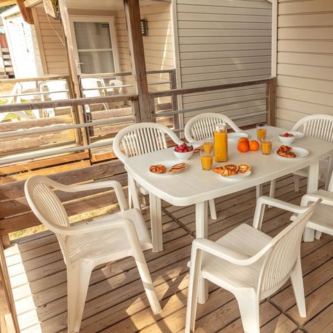 BUNGALOW 6 personnes - Mobil-home | Comfort | 3 Ch. | 6 Pers. | Terrasse simple | Clim.