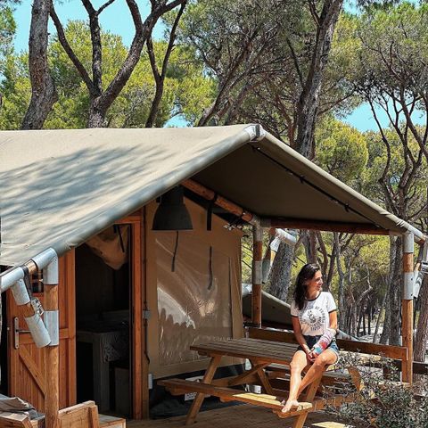 Tente en toile et en bois 4 personnes - Tente Medes