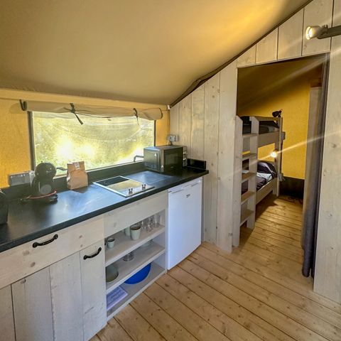 Tente en toile et en bois 4 personnes - Tente Medes